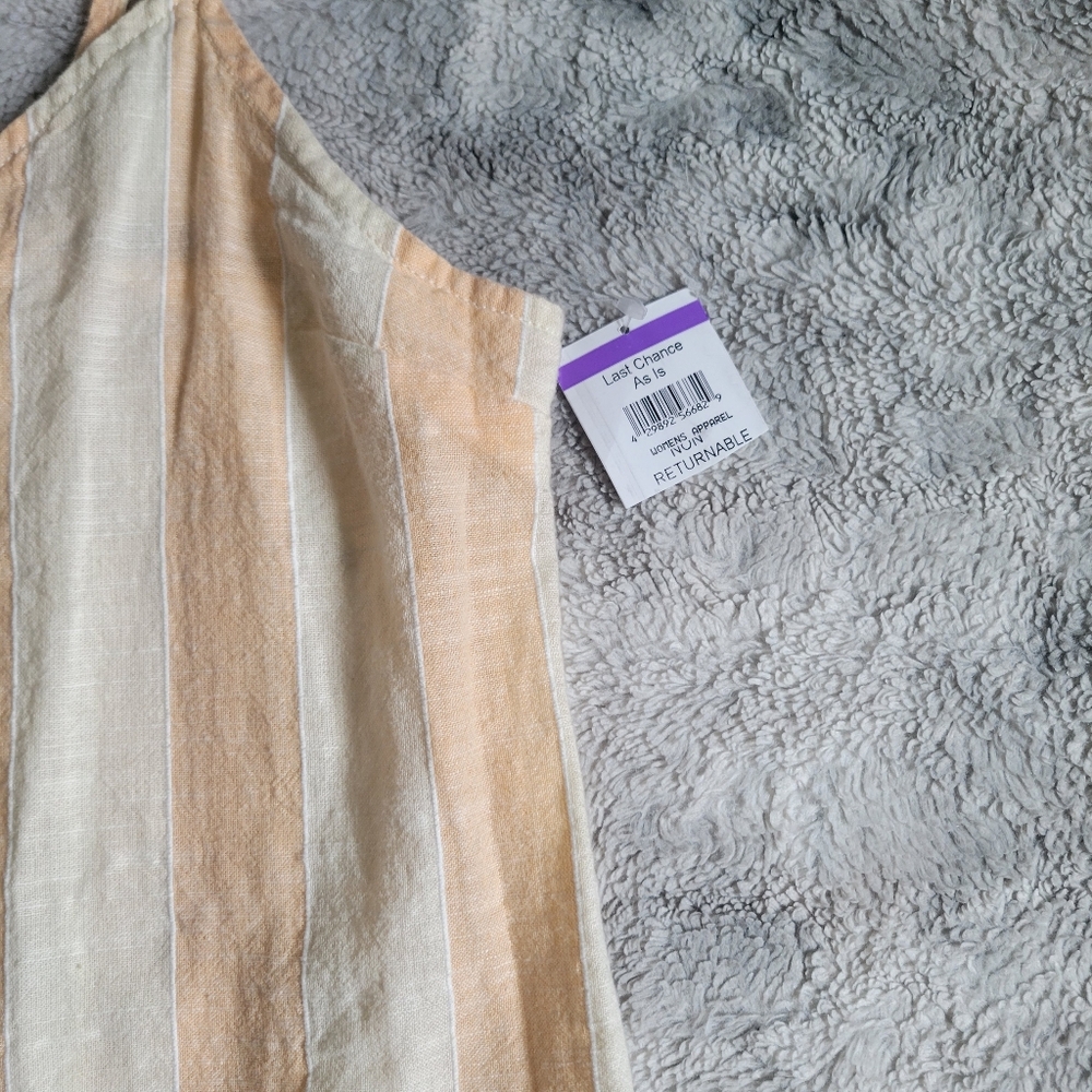 NWOT Rip Curl Havana Striped Linen Blend Mini Button-Down Sundress Relax… - Picture 5 of 10